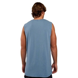 OEM High Quality Custom Design Activewear Vest Fitness Tank Top Solid Color Eco-Friendly Heavyweight 220 Gsm Longline Top - Product Image 5