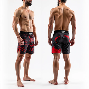 Custom HD Print MMA Fight Shorts Sublimated No Gi BJJ Grappling Shorts para hombres Venta al por mayor MMA Wear Jiu Jitsu Kimono Cómodo - Product Image 2