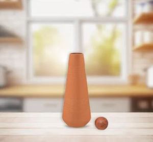 ขวดน้ำทำมือพร้อมฝาปิดจากอินเดียขวดน้ำดินเหนียว - Product Image 2