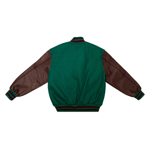 2025 hommes Letterman Varsity vestes Collection d'hiver personnalisable manches en cuir véritable CollegeBaseballjacket pour hommes - Product Image 6