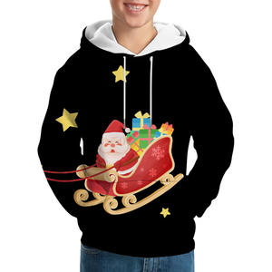 Sweats à capuche de Noël personnalisés, impression 3d par sublimation, sweats à capuche de Noël surdimensionnés pour hommes, vente en gros sur mesure - Product Image 3