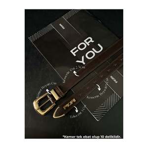 Ceinture à boucle pont pour femme, pour pantalon, veste, robe, chemise - Marron - Product Image 2