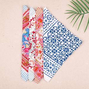 Juego de 4 Pañuelos de Algodón Sostenible, Ligeros, Estilo Boho, Pañuelo para la Cabeza, Bufanda de Verano, Regalo de Viaje - Product Image 3