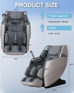 Sillón de Masaje de Cuerpo Completo con Gravedad Cero, Sillas de Masaje Shiatsu Reclinables con Calor, Rodillos de Aire, Masaje de Pies, Modos Automáticos - Product Image 2