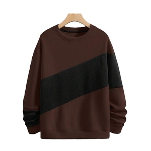 High Quality <b>Men</b> <b>Pullover</b> Sweatshirt 100% Cotton Lined Solid Breathable Eco-Friendly Customizable 220g Sweatshirt 2026 - Product Image 2