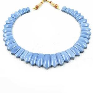 Bleu Opale Naturel Lisse Pierres Précieuses Collier Femme Bijoux 7x13-15x30 MM Belle Bleu Opale Perles Collier Pour Partie Porter Des Bijoux - Product Image 2