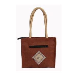 Nouveau sac de courses en jute avec logo, prix abordable, imprimé personnalisé, tissu recyclable, rose, blanc, bleu, exportation du Bangladesh - Product Image 2
