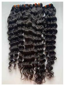 Paquets de trame non blanchis originaux d'extensions de cheveux humains crus de meilleure qualité de vague naturelle vierge - Product Image 5