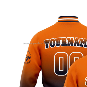 เสื้อแจ็กเก็ตขนสัตว์สำหรับผู้ชายปกคอตั้งปักโลโก้ด้านหน้าสำหรับตกแต่ง - Product Image 3