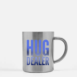 Taza de Doble Pared Hug Dealer con Diseño Dorado y Plateado para Niños y Regalos Empresariales para Bebidas o Agua - Product Image 1