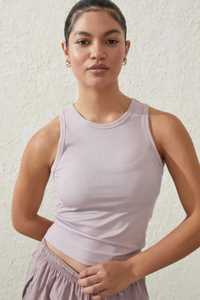 เสื้อออกกำลังกายผ้าฝ้ายแขนกุดทรงหลวมลำลองสำหรับผู้หญิงเสื้อครอปสำหรับ2025ฤดูร้อน - Product Image 5