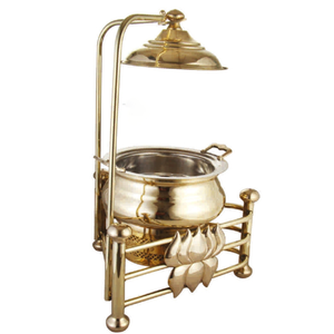 Plato de frotamiento de cobre puro, calentador de alimentos para fiestas, buffets, juego de buffet de alta calidad, plato de frotamiento, servicio de buffet - Product Image 6