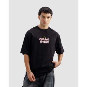 T-shirt 100% Coton « Can't Rush Greatness » en Jersey Compressé Tissu Gaufré Teint en Pièce Sérigraphie Léger - Product Image 1