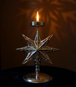 Portavelas de Estrella de Metal, Decoración para el Hogar, Navidad, Bodas y Fiestas, Fabricado por Acube Industries India - Product Image 1