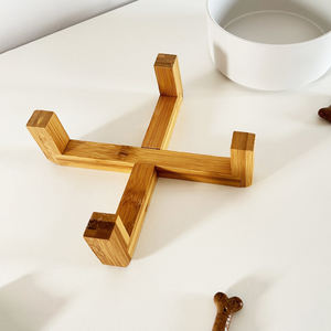 <b>Raised</b> wood dog <b>cat</b> feeding <b>bowl</b> holder stand natural wooden holders for pets feed <b>bowls</b> wholesale from Vietnam - Product Image 2