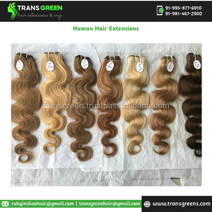 Prix direct d'usine Emballage personnalisé Extensions de cheveux de vague de corps colorés de cheveux humains bruts vierges pour le temple indien en gros Remy - Product Image 6