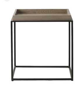 โต๊ะไม้ด้านข้างทำจากโลหะพร้อมลิ้นชักสำหรับเตียงโซฟาและกาแฟมีพื้นที่เก็บของ - Product Image 5