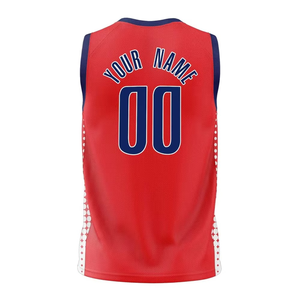 Camiseta de Baloncesto Roja Personalizada al por Mayor para Adultos, Nuevo Diseño, Impresión por Sublimación, Uniforme Transpirable, Precio Económico, Suministro de Fábrica OEM - Product Image 3