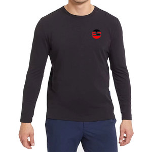 เสื้อยืดแขนยาวคอกลมทรงหลวมพิมพ์โลโก้ตามสั่ง บริการ OEM สีพื้น ผลิตโดย Burhan Sports - Product Image 1