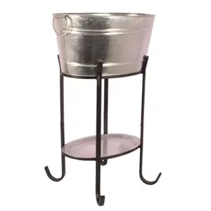 Baignoire de fête en acier galvanisé avec support en fer durable pour événements en plein air, fêtes et restauration | Fournisseur en gros en vrac - Product Image 1