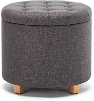Pouf mobile artisanal grande taille, design moderne et haut de gamme, idéal pour salon et hall, style ferme, revêtement en tissu, tabouret en bois – Vente chaude