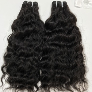 Cheveux humains bouclés Remy indiens authentiques, double trame, collection Temple, non traités, longs et durables, avec brillance naturelle et volume - Product Image 2