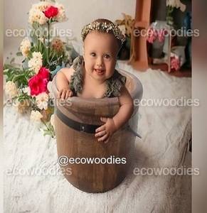 Cama infantil moderna ecológica hecha a mano y cuencos cómodos accesorios de madera para fotografía de recién nacidos para Parque y sala de estar - Product Image 2