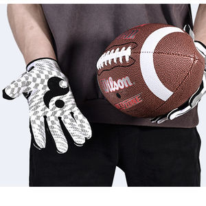 Gants récepteurs de football américain personnalisés pour adultes, résistants à l'usure avec impression de logo, gants de sport de service OEM - Product Image 6