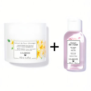 Crème pour le corps à l'extrait de fleur d'oranger biologique Lilaroze Paris et gel pour les mains à l'extrait de rose Produits de soin de la peau - Product Image 2