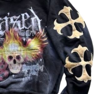 Sweats à capuche et sweatshirts de haute qualité pour hommes, vêtements d'hiver imprimés avec logo personnalisé, poids lourd 100% coton - Product Image 4
