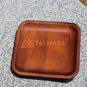 Elegante arte popular natural pulido bandeja de madera de acacia Exportación de alta calidad al por mayor vajilla de madera artesanías de madera cajas carteles de pared - Product Image 6