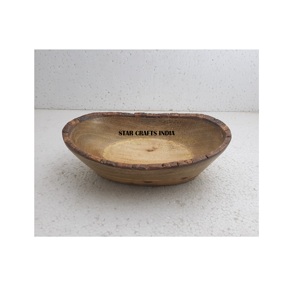 Bol en bois personnalisé en gros de stockage à la main 100% racine naturelle bol d'artisanat en bois original bols de service à salade de fruits - Product Image 2