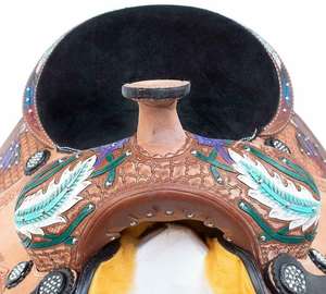 Plumas de cuero premium más vendidas, tachuelas occidentales hechas a mano, sillín inglés, estilo de carreras y equitación - Product Image 6