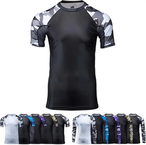 Rashguards personnalisés pour BJJ et MMA - Impression par sublimation durable, respirant, antibactérien, séchage rapide pour l'entraînement en salle de sport - Product Image 2