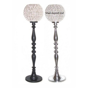 Candelabro de copa de cristal de nuevo diseño, centro de mesa, suministros de decoración para eventos de boda con acabado dorado - Product Image 6