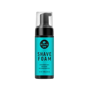 3 en 1 Crème à raser hydratante et protectrice pour hommes, texture épaisse, mousse à raser pour peau sensible, 150ml