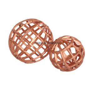 Sculpture de concepteur de boule ronde en métal de haute qualité enduite de poudre de couleur noire de qualité standard élevée d'Inde au prix le plus bas - Product Image 2