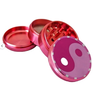 Pink Grinder Metal Magnetic Closure Minimalist 3 Pieces Matte Herb Grinder Aluminum Herb Grinder Price Products - Product Image 1