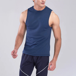 Venta al por mayor de moda de los hombres camiseta sin mangas con logotipo personalizado de los hombres de palangre culturismo camisetas sin mangas Fitness llano gimnasio camiseta sin mangas para los hombres - Product Image 1