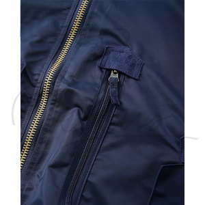 Chaqueta Bomber Casual para Hombre, Nueva, OEM, Personalizada, Delgada, sin Cuello, con Logotipo Frontal, Impermeable, Cortavientos, con Cierre de Cremallera, Primavera, 100% Hecha a Mano - Product Image 4