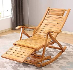 เก้าอี้โยกไม้ตกแต่งทำจากไม้เนื้อแข็งสำหรับตกแต่งบ้านและตกแต่งห้องนั่งเล่น - Product Image 2