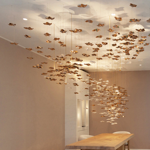 Luminaire de salle à manger moderne en forme de grande <span class=keywords><strong>fleur</strong></span> LED pour plafond en verre, lampe pour villa, salon, escalier personnalisé - Product Image 1