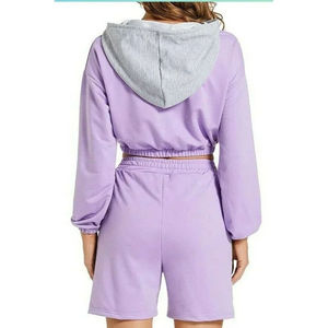 Sudadera con Capucha Personalizada para Mujer, Marca de Moda, Estilo Urbano, Otoño Invierno, Corta, con Logotipo Frontal, Gruesa, Transpirable - Product Image 5