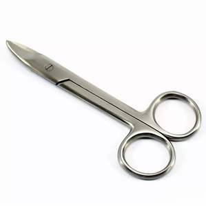 Tijeras de corona de acero inoxidable alemanas, instrumento quirúrgico curvo de 11 cm, reutilizable, las mejores tijeras de corona quirúrgicas aprobadas por CE - Product Image 3