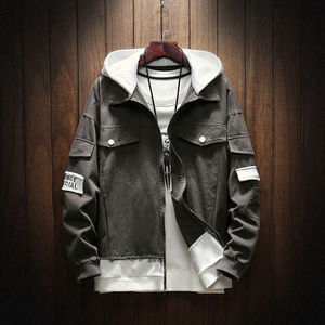 แจ็คเก็ตยีนส์ผู้ชายโลโก้สั่งทำ คุณภาพสูง ดรอปชิป คอตั้ง ระบายอากาศ แห้งเร็ว แต่งผ้าแบบแพทช์เวิร์ค ทันสมัย - Product Image 4