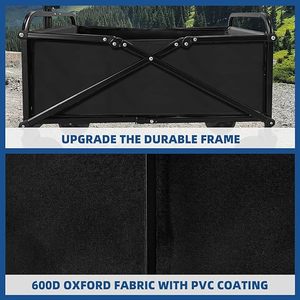 THCW10008-Chariot de plage pliable robuste et pliable pour le camping et le sport, noir - Product Image 5