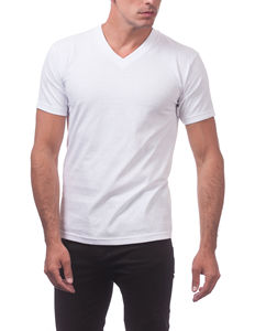 Camisetas de Cuello en V para Hombre al por Mayor, Camisetas Casuales Holgadas de Verano, Tops Lisos de Alta Calidad, Modernas y a la Moda, de Manga Corta, 100% Algodón - Product Image 5