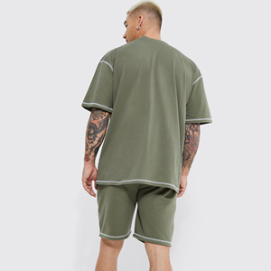 Wholesale Summer Custom Designer logo Clothing Two Piece Shirts and Short <b>Set</b> Men New Arrival Shorts and Unisex <b>Sets</b> - Product Image 2