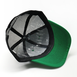 Logotipo personalizado parche de cuero 6 paneles en blanco deportes malla Snapback camionero sombreros para hombres - Product Image 3