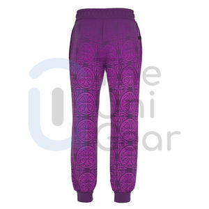 กางเกงกีฬาน้ำหนักเบาสำหรับผู้ชายกางเกงวิ่งแบบกำหนดเองได้กางเกงสเวตเตอร์ลายทางทรงตรงโค้งมนแบบกำหนดเอง100% - Product Image 2